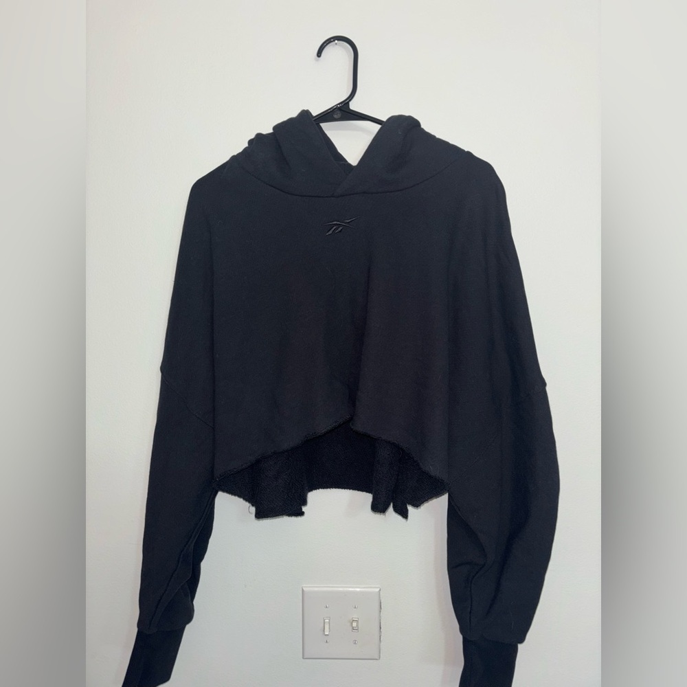 Reebok x Cardi B | Cropped Hoodie in Black | Size 3X